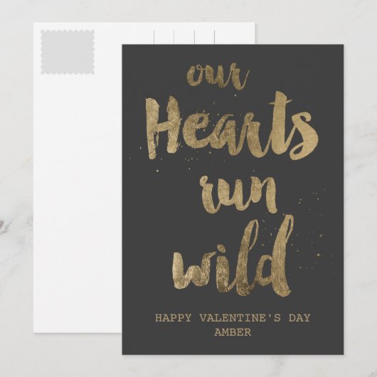 Wilde harten Valentijnsdag Briefkaart (Voorkant / Achterkant)