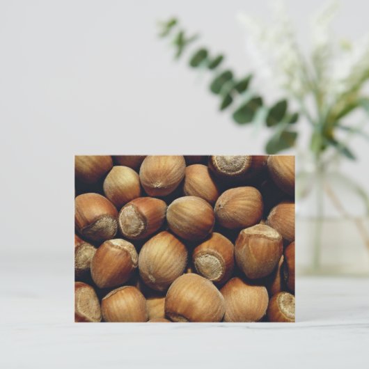 Wilde hazelnoot briefkaart (Staand voorkant)