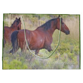 Wilde hengst geschenk tas groot cadeauzakje (Achterkant)