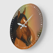 Wilde hengst, gouden licht en regenboog grote klok (Hoek)