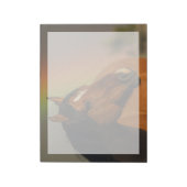 Wilde hengst, gouden licht en regenboog notitieblok (Linkerzijde)