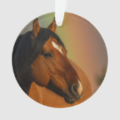 Wilde hengst, gouden licht en regenboog ornament (voorkant)