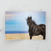 Wilde hengstenbochten - Wild Horse Wenskaart Kaart (Binnen)