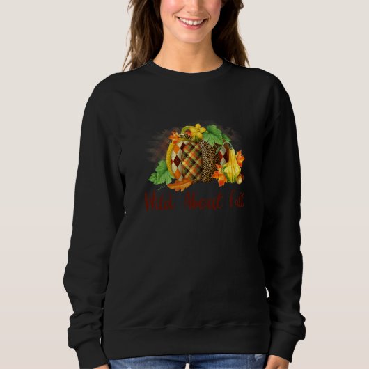 Wilde herfst luipaard pompoen herfst sfeer Hallo H Trui (Voorkant)