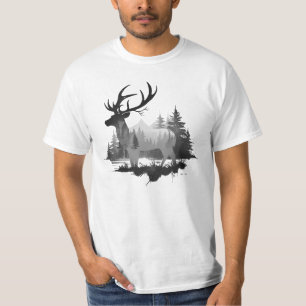Wilde herten staan in het bos t-shirt