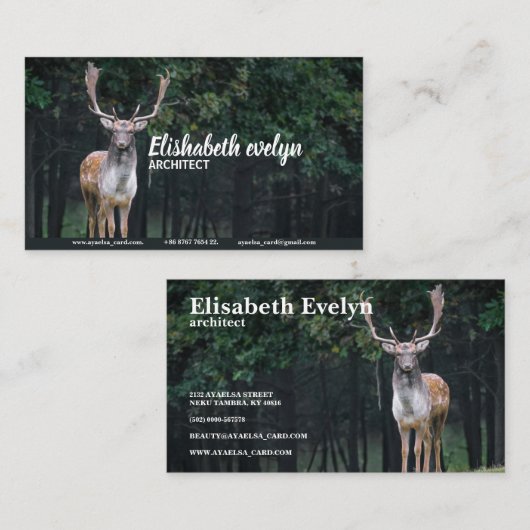 wilde herten van wilde herten visitekaartje (Voorkant / Achterkant)