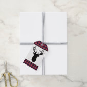 Wilde Hertengewei Berg Cadeaulabel (Met Touw)
