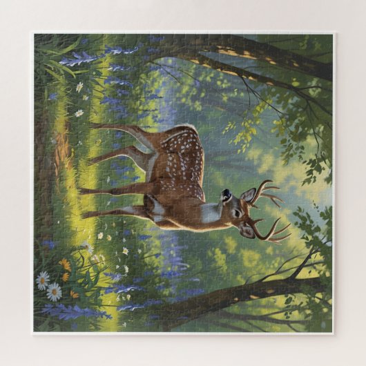 Wilde Hertpuzzel Legpuzzel (Horizontaal)