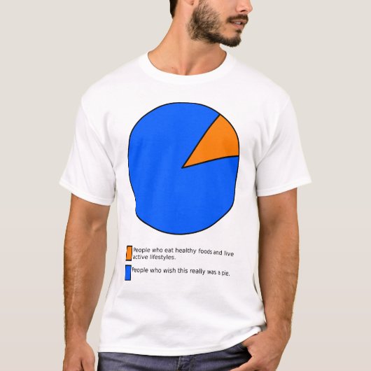 Wilde het een taartdiagram zijn Grappig T-shirt (Voorkant)