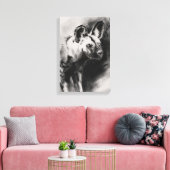 Wilde Hond Canvas Afdruk (Insitu (Woonkamer))