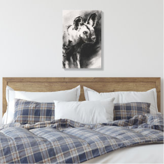 Wilde Hond Canvas Afdruk