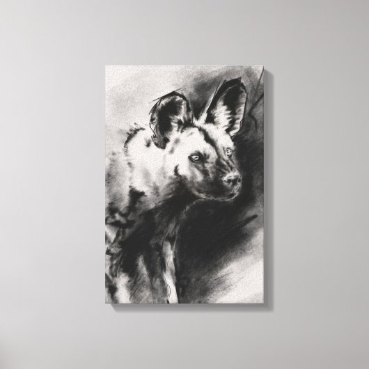 Wilde Hond Canvas Afdruk (Voorkant)