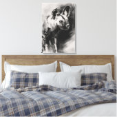 Wilde Hond Canvas Afdruk (Insitu (Slaapkamer))