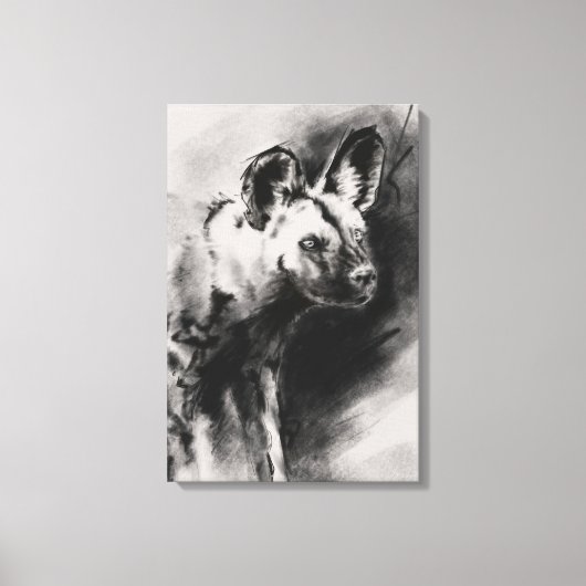 Wilde Hond Canvas Afdruk (Voorkant)