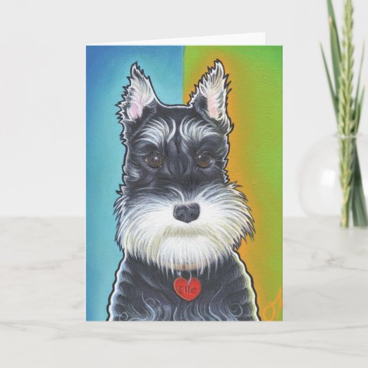 Wilde Hond Schnauzer Kaart (Voorkant)