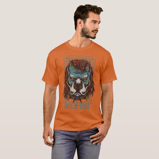 Wilde hond  vrienden t-shirt (Voorkant volledig)