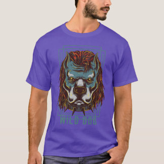Wilde honden Hondenliefhebber kunst grappige vrien T-shirt