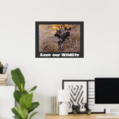Wilde honden redden ons Poster in het wild (Thuiskantoor)