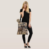 Wilde honden (twee verschillende foto's) Canvas ta Tote Bag (Op model)