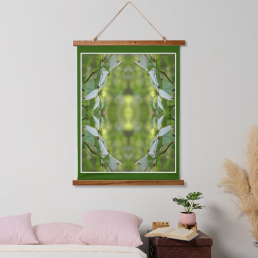 Wilde hondenbloesems Abstract Hangend Wandkleed (Slaapkamer)