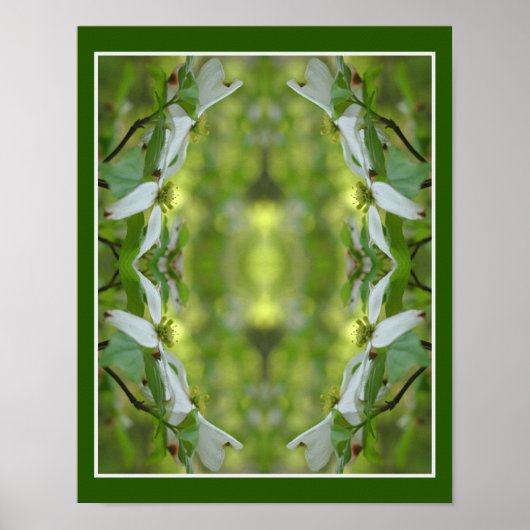 Wilde hondenbloesems Abstract Poster (Voorkant)