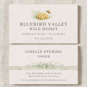 Wilde Honing Shabby Chic Linnen Landelijk Visitekaartje