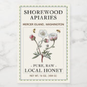 Wilde honingbijen 2x3" Realistische bijen, gebroke Voedselcontainer Etiket (Enkel label)