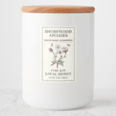 Wilde honingbijen 2x3" Realistische bijen, gebroke Voedselcontainer Etiket (Voorkant)