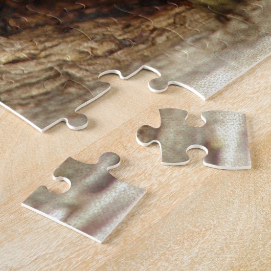 Wilde honingbijen in een holle boom legpuzzel (Zijkant)