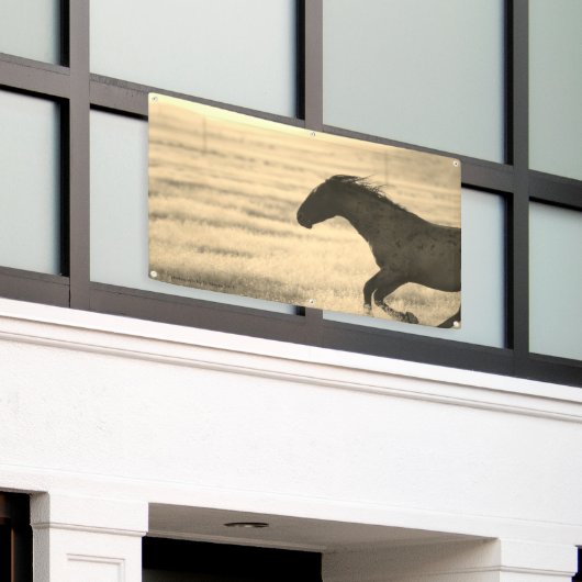 WILDE HOREN VAN DE UTAH BANNER MET GROMMET (Buitenkant Gebouw)