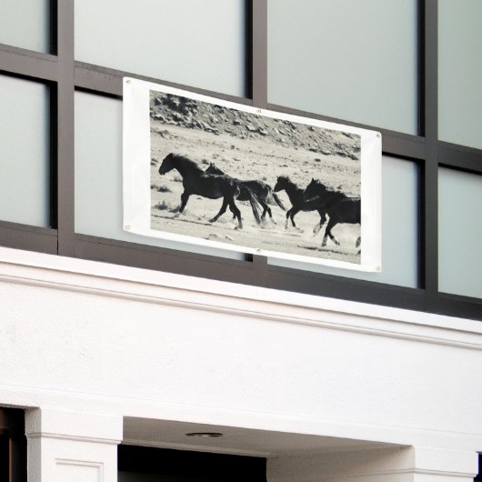 WILDE HOREN VAN DE UTAH BANNER MET GROMMETS (Buitenkant Gebouw)