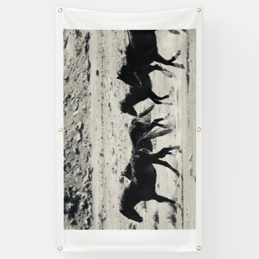 WILDE HOREN VAN DE UTAH BANNER MET GROMMETS (Verticaal)