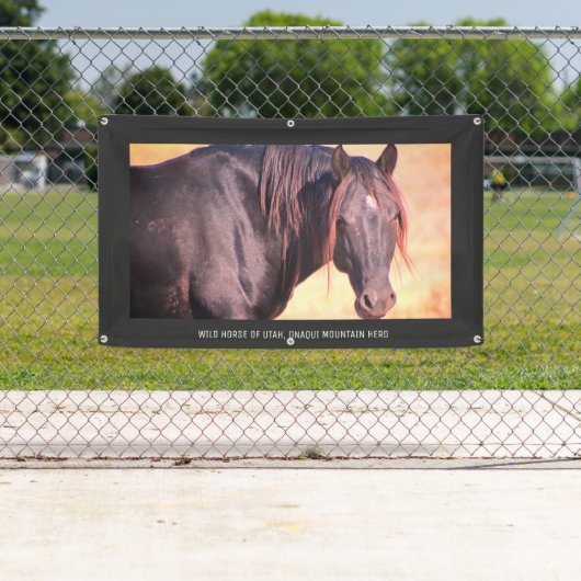 WILDE HOREN VAN UTAH Banner MET GROMMETS (Insitu)