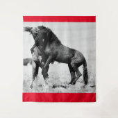 WILDE HOREN VAN UTAH FIGHTSTALLIONS TAPESTRY WANDKLEED (Voorkant)