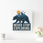 Wilde horizons vierkante klok (Huis)