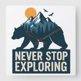 Wilde horizons vierkante klok