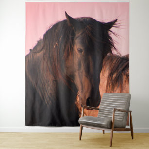 WILDE HORSE VAN UTAH WESTERN KARTJE VRIENDELIJKE T WANDKLEED