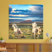 WILDE HORSES "Live to run" Canvas Afdruk (Insitu (Woonkamer))