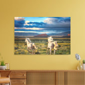 WILDE HORSES "Live to Run" - Canvasafdruk Canvas Afdruk (Insitu (Woonkamer))