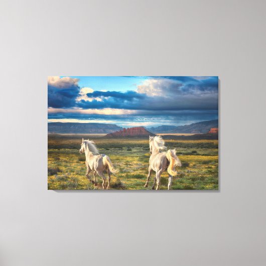 WILDE HORSES "Live to Run" - Canvasafdruk Canvas Afdruk (Voorkant)