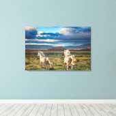 WILDE HORSES "Live to Run" - Canvasafdruk Canvas Afdruk (Insitu (Houten vloer))