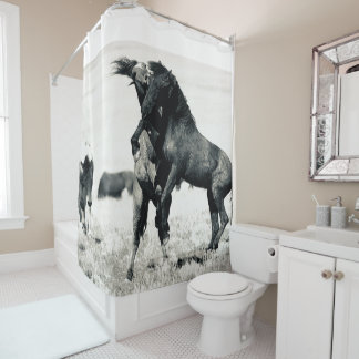 WILDE HORSES VAN HET UTAH-Shower-gordijn Douchegordijn