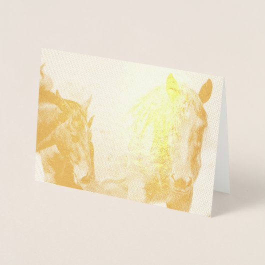 WILDE HORSES VAN UTAH MARE EN FOAL Folie Card Folie Kaarten (Voorkant)