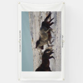 WILDE HORSES VAN UTAH, ONAQUI HERD Banner W/GROMME (Verticaal)