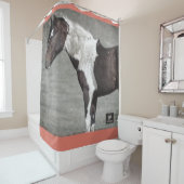 WILDE HORSES VAN UTAH PINTO Shower Curtain Douchegordijn (In situ)