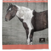 WILDE HORSES VAN UTAH PINTO Shower Curtain Douchegordijn (Voorkant)