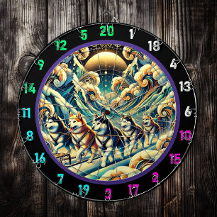 Wilde Husky Horizon Kamer Kunst Dartbord