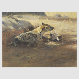 Wilde Hyena (door Wilhem Kuhnert) Tissuepapier