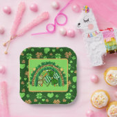 Wilde Ierse Groene Regenbogen Papieren Bordje (Feest)