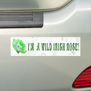 Wilde Ierse Roos Bumpersticker